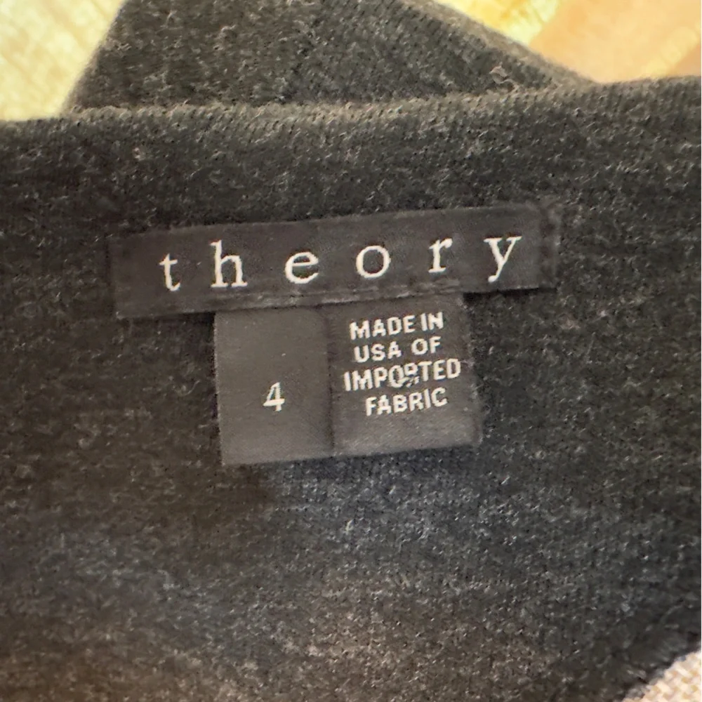 Theory, charcoal gray, long sleeve, midi, A-line dress, size 4 - Picture 4 of 13